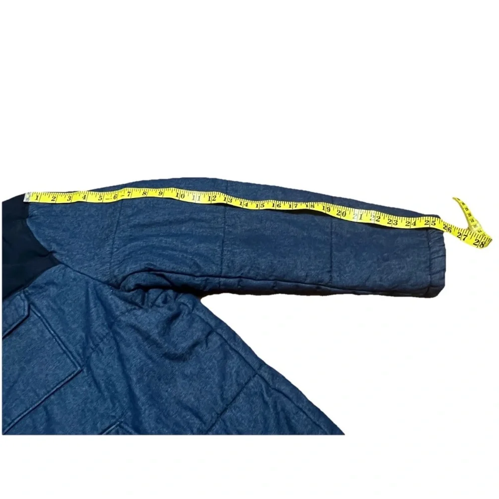 Levi’s Ultra Loft Sherpa Collar Quilted Jacket Men’s 2XL Denim Look Zip Front In - Picture 9 of 14